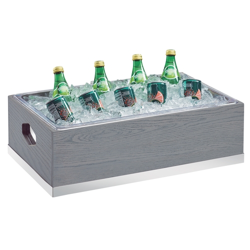 Cal-Mil 3800-12-83 Ashwood 21.25" x 13.25" x7"H Gray Oak Ice Display