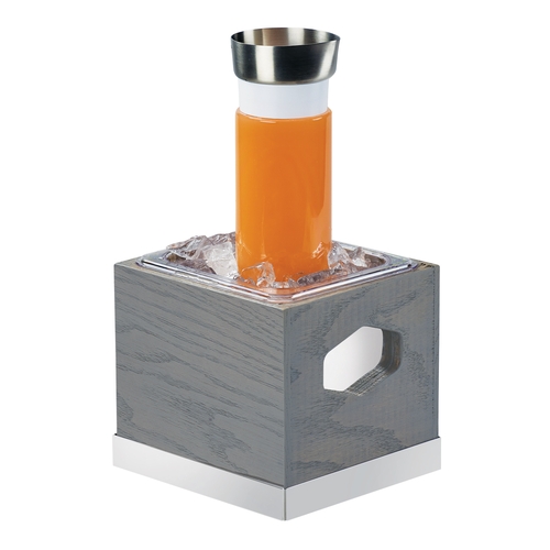 Cal-Mil 3800-6-83 Ashwood 7.5" x 7.5" x 7"H Gray Oak Ice Display