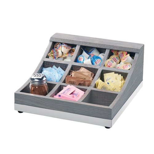 Cal-Mil 3801-83 Ashwood 13" x 13.5" x 6.25"H Gray Oak Condiment Organizer
