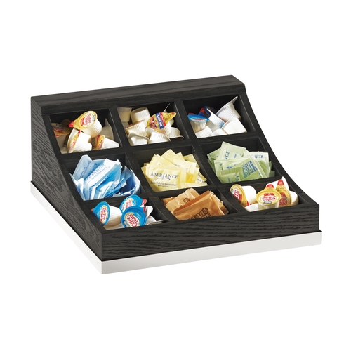 Cal-Mil 3801-87 Ashwood 13" x 13.4" x 6.1"H Dark Ash Oak Condiment Organizer