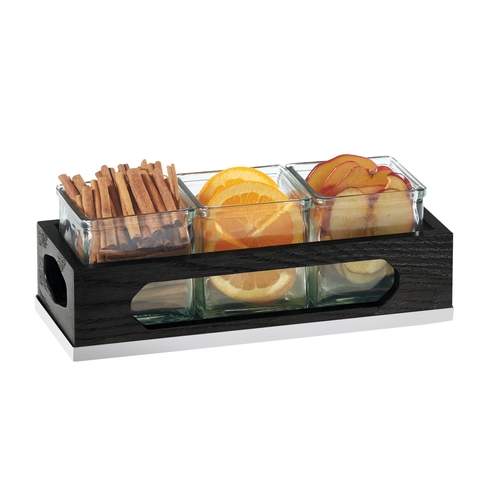 Cal-Mil 3806-87 Cinderwood 12.75" x 5" x 5.1"H Dark Oak Condiment Organizer