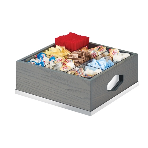 Cal-Mil 3809-83 Ashwood 12" x 12" x 6"H Gray Oak Condiment Organzier