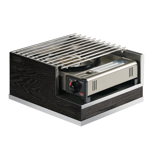Cal-Mil 3816-87 Cinderwood 12" x 14" x 7.5"H Dark Oak Butane Stove Frame