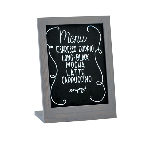 Cal-Mil 3818-811-83 Ashwood 9" x 4" x 11"H Gray Oak Tabletop Chalkboard - 6 Each