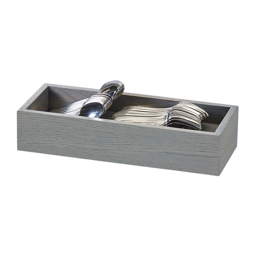 Cal-Mil 3819-83 Ashwood 15" x 6" x 3"H Gray Oak Flatware Organizer