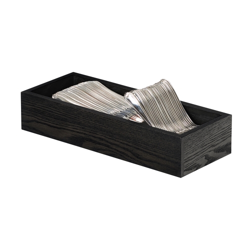 Cal-Mil 3819-87 Cinderwood 15.1" x 5.5" x 4.4"H Dark Oak Flatware Organizer