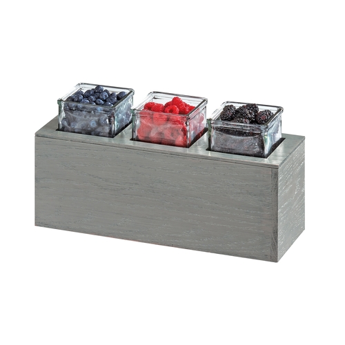 Cal-Mil 3836-3-83 Ashwood 15.75" x 5.5" x 8.75" Bar Condiment Holder