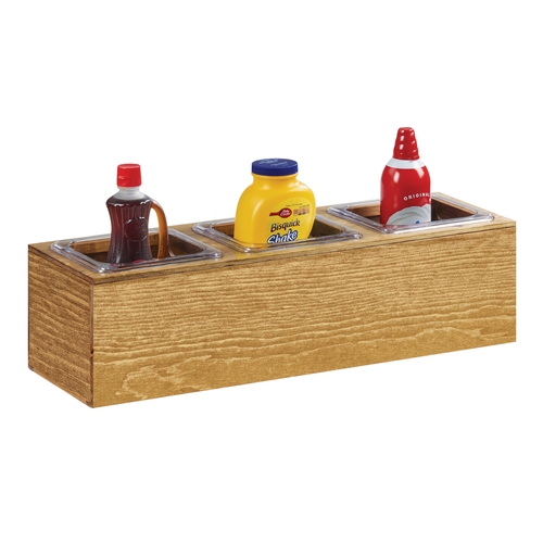 Cal-Mil 3837-3-99 Madera 11.75"x 7.5"x 6.25"H Rustic Pine Bar Condiment Holder