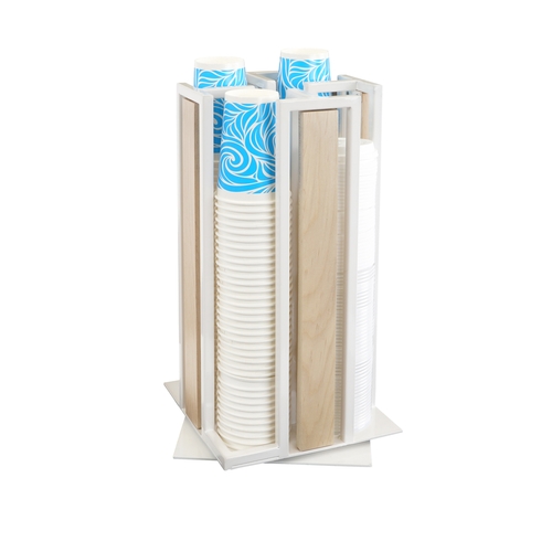 Cal-Mil 3904-71 Blonde 9.25" x 9.25" x 18"H Maple Wood Cup & Lid Organizer