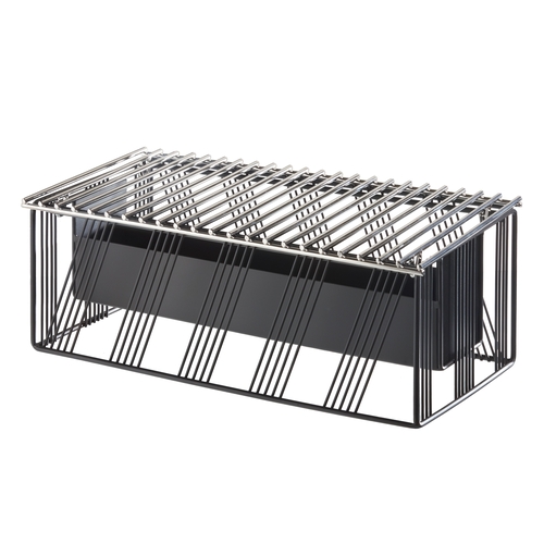Cal-Mil 4107-13 Portland 19.75" x 10" x 5.75"H Black Wire Chafing Dish Stand
