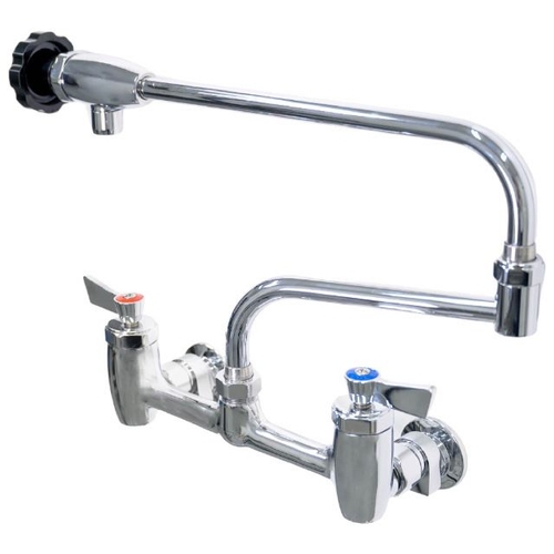 Fisher 42300 8" Splash-Mount Pot Filler Faucet w/ Double-Joint Spout