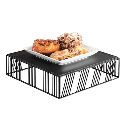 Cal-Mil 432-3-13 Portland 12" x 12" x 3.25"H Black Wire Display Riser