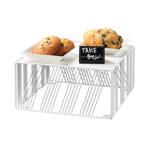 Cal-Mil 432-6-15 Portland 12" x 12" x 6"H White Wire Display Riser