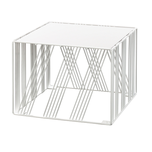 Cal-Mil 432-9-15 Portland 12" x 12" x 9"H White Wire Display Riser