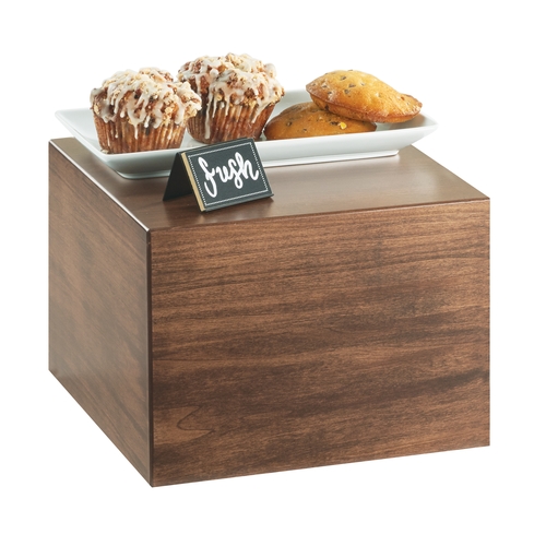 Cal-Mil 432-9-78 Mid-Century 12" x 12" x 9"H Walnut Display Riser