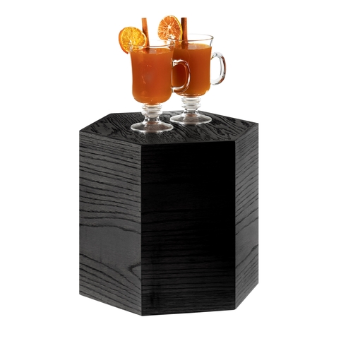 Cal-Mil 435-11-87 Cinderwood 12" Dia. x 11"H Dark Oak Hexagon Display Riser