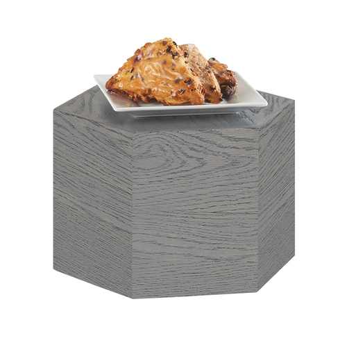 Cal-Mil 435-8-83 Ashwood 12" Dia. x 8"H Gray Oak Hexagon Display Riser