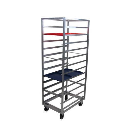 Channel Manufacturing 439A 21" x 30" x 70" Aluminum Cafeteria Tray Rack w/ 5" Spacing