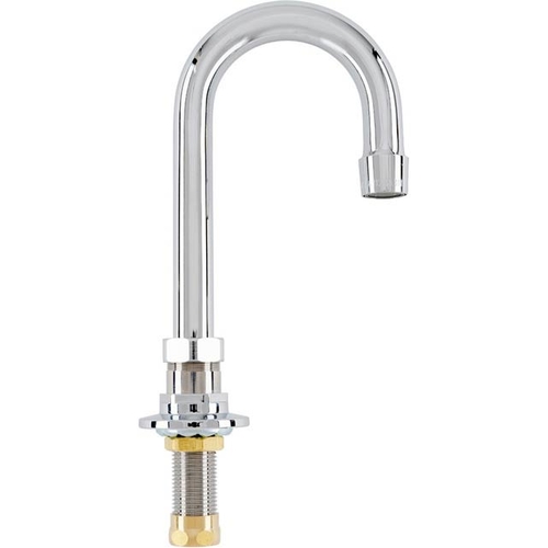 Fisher 46094 Stainless Steel Deck-Mount Faucet w/ 12" Gooseneck Spout