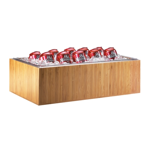 Cal-Mil 475-10-60 Bamboo 10" x 12" x 7"H Natural Ice Display Housing