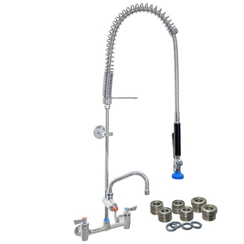 Fisher 48880 8" Backsplash Spring Pre-Rinse Unit w/ 6" Add-On Faucet