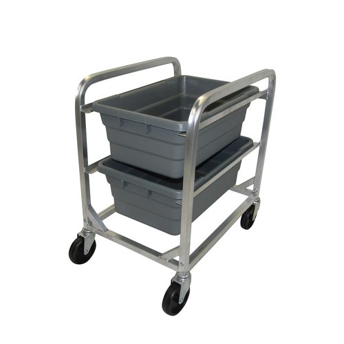 Channel Manufacturing 502LA 19" x 26" x 29.5" Welded Aluminum Bus Bin Cart 
