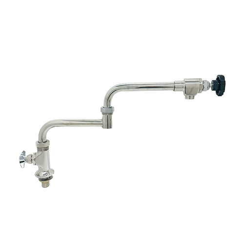 Fisher 5030 Deck Mount 10" Double Jointed Swing Spout w/ Cross Handles