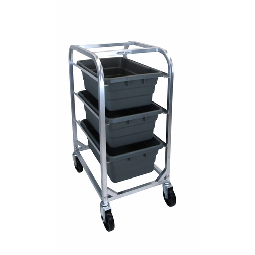 Channel Manufacturing 503LA 19" x 26" x 40.5" Welded Aluminum Bus Bin Cart 