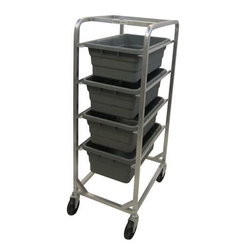 Channel Manufacturing 504LA 19" x 26" x 53" Welded Aluminum Bus Bin Cart 