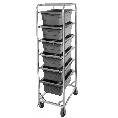 Channel Manufacturing 506LA 19" x 26" x 70.5" Welded Aluminum Bus Bin Cart 