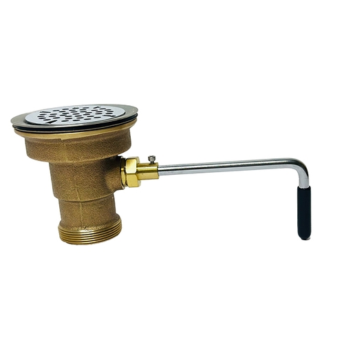 Fisher 52434 DrainKing™ Cast Brass Waste Valve w/ Flat Strainer
