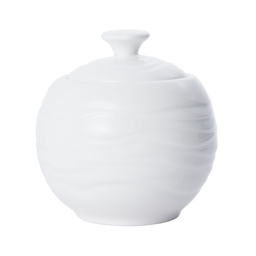 Mikasa Hospitality 5260091 Camilla Bright White Vitrified Porcelain 10 oz. Sugar Bowl