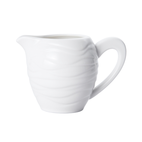 Mikasa Hospitality 5260092 Camilla Bright White Vitrified Porcelain 7 oz. Creamer-3 Doz