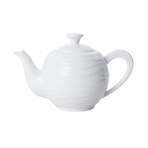 Mikasa Hospitality 5260093 Camilla Bright White Vitrified Porcelain 33.5 oz. Coffee Pot