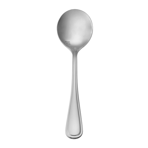 Mikasa Hospitality 5273081 Rim Stainless Steel 6" Bouillon Spoon - 1 Doz