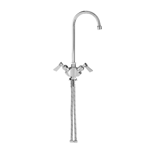 Fisher 52892 Deck-Mount Faucet w/ 6" Gooseneck Spout & Swivel Stems