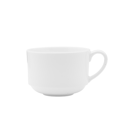 Mikasa Hospitality 5304572 Lola White Bone China 10.8 oz. Stackable Cup - 3 Doz