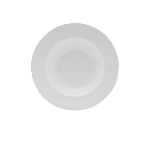 Mikasa Hospitality 5304578 Lola White Bone China 21.5 oz. Deep Plate - 1 Doz