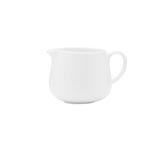 Mikasa Hospitality 5304593 Lola White Bone China 12 oz. Creamer w/ Handle - 2 Doz