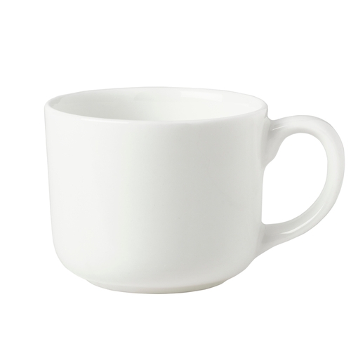 Mikasa Hospitality 5304710 Lola White Bone China 14.7 oz. Coffee Cup w/ Handle - 3 Doz