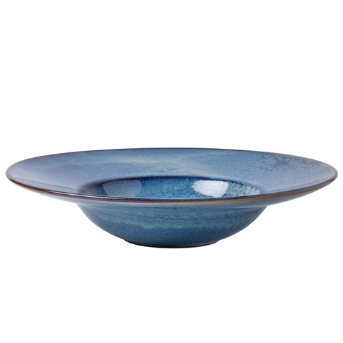 Mikasa Hospitality 5305641 Starlit Blue Vitrified Porcelain 12.8 oz. Deep Coupe Plate
