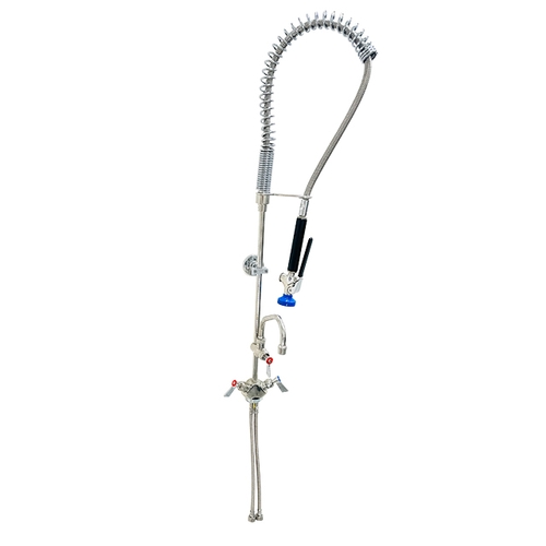 Fisher 53066 Deck-Mount Spring Pre-Rinse Unit w/ 14" Add-On Faucet