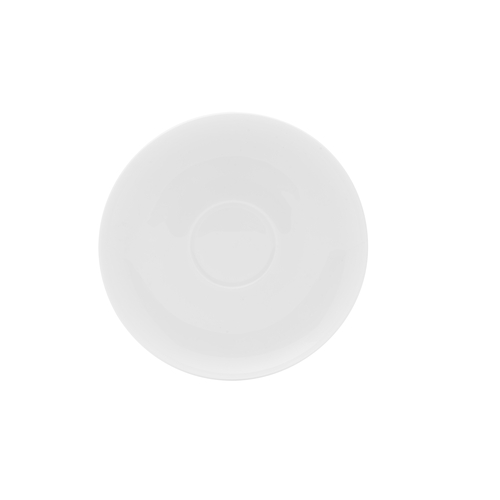 Mikasa Hospitality 5307410 Lola White Bone China 5.2" Dia. Espresso Saucer - 3 Doz