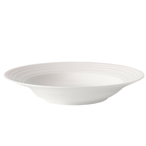 Mikasa Hospitality 5308893 Melinda White Bone China 26.7 oz. Deep Plate - 2 Doz