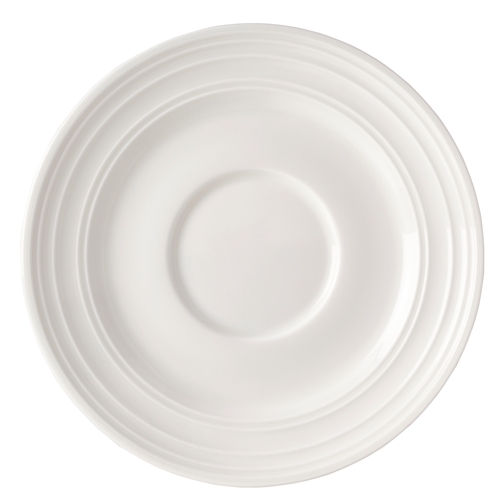 Mikasa Hospitality 5309150 Melinda White Bone China 5.2" Dia. Espresso Saucer - 2 Doz