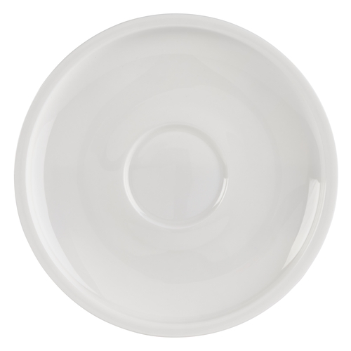 Mikasa Hospitality 5312749 Gordon White Bone China 6.3" Dia. Wide Rim Saucer - 2 Doz