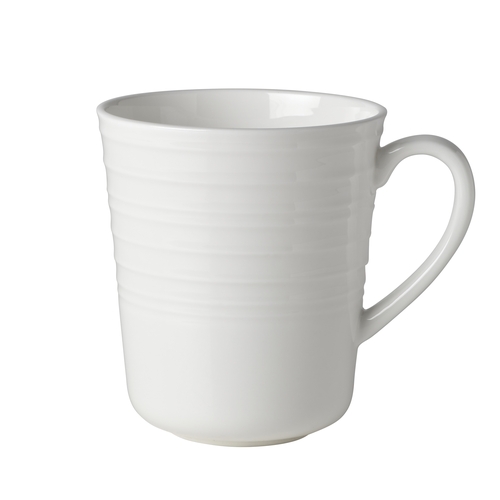 Mikasa Hospitality 5313169 Melinda White Bone China 13.7 oz. Mug - 2 Doz