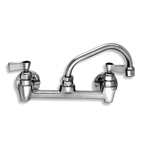 Fisher 53139 8" Wall-Mount Faucet w/ 12" Swing Spout & Swivel Stems