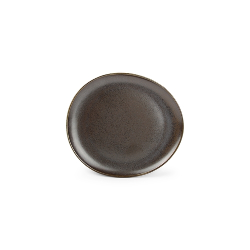 Mikasa Hospitality 5314563 F2D Black Porcelain 9.8" x 9.1" Coupe Plate - 18 Each