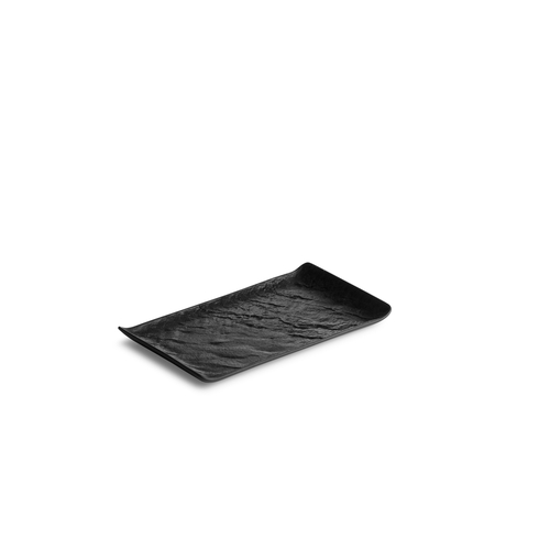Mikasa Hospitality 5315168 Chic Black Porcelain 10" x 5.9" Plate - 2 Doz